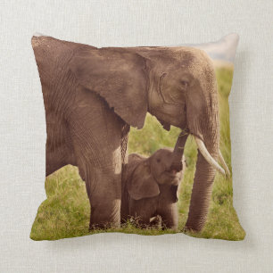 Getty Images   Elephant & Baby Throw Pillow
