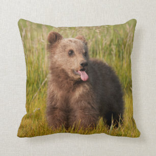 Getty Images   Funny Baby Bear Throw Pillow