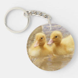 Getty Images Fuzzy Yellow Ducklings Keychain