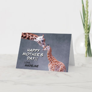 Getty Images Mother & Baby Giraffe Card