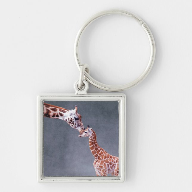 Getty Images | Mother & Baby Giraffe Keychain (Front)