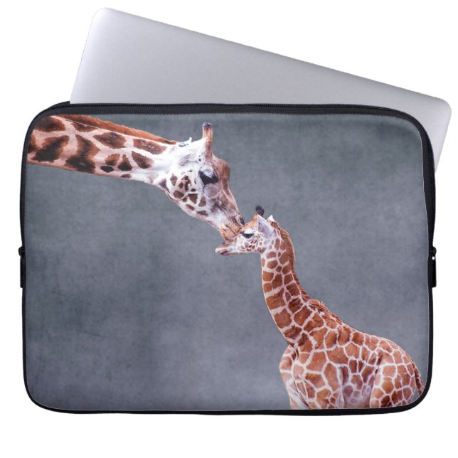 Getty Images | Mother & Baby Giraffe Laptop Sleeve (Front)