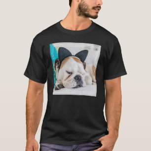Getty Images   Sleepy Dog with Cat Headband T-Shirt