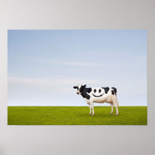 Getty Images Smiley Face Cow Poster