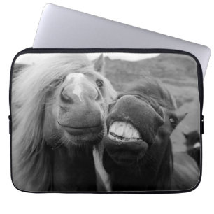 Getty Images   Smiling Horses Laptop Sleeve