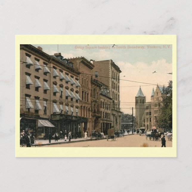 Getty Square, Yonkers, New York Vintage Postcard (Front)