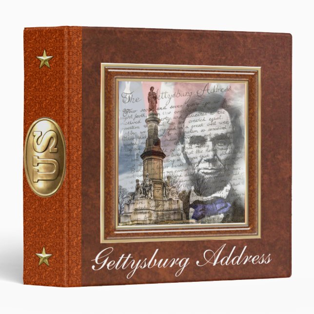 Gettysburg Address  1.5" Binder (Front/Spine)