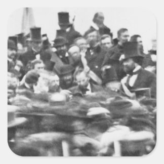 Gettysburg Address, Abraham Lincoln Square Sticker