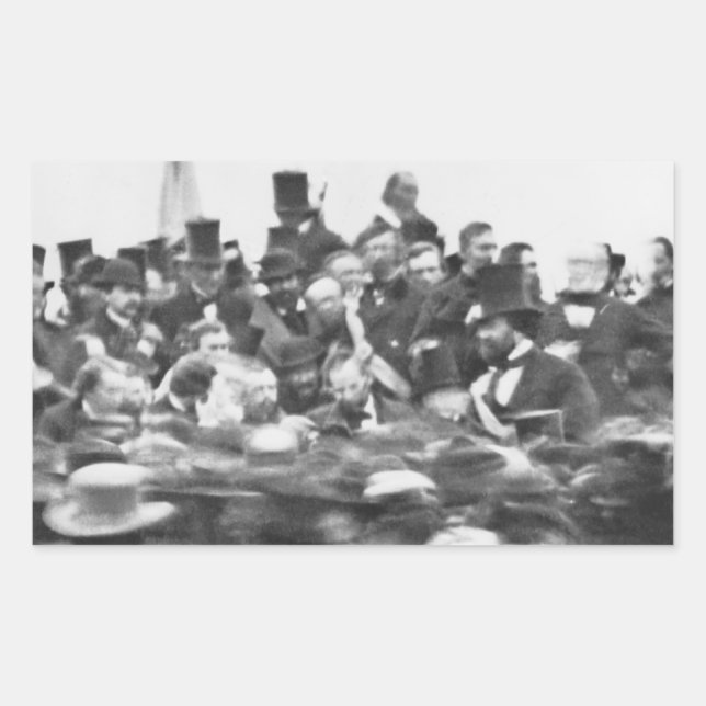 Gettysburg Address, Abraham Lincoln Sticker (Front)