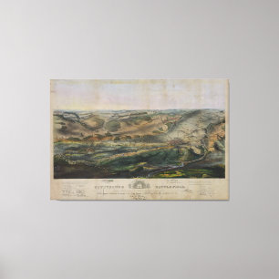 Gettysburg Battlefield by John Bachelder 1863 Canvas Print