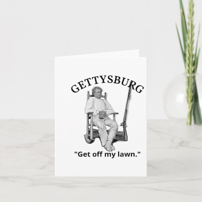 Gettysburg John Burns Us Civil War Quote  Card (Front)