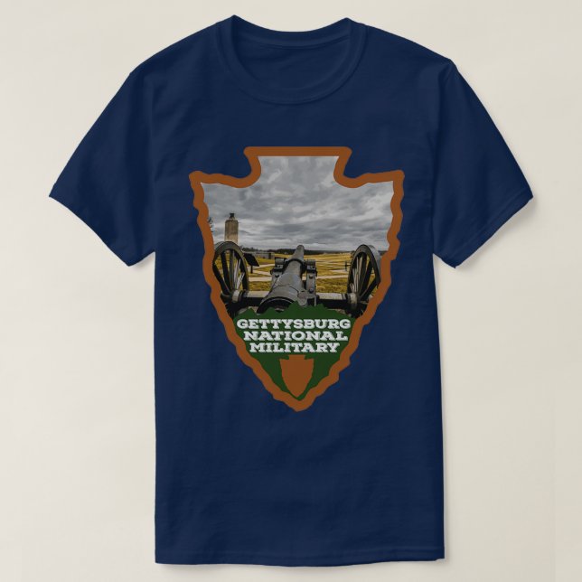 Gettysburg National Military Park arrowhead  T-Shirt (Design Front)
