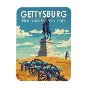 Gettysburg National Military Park Travel Art Retro Magnet