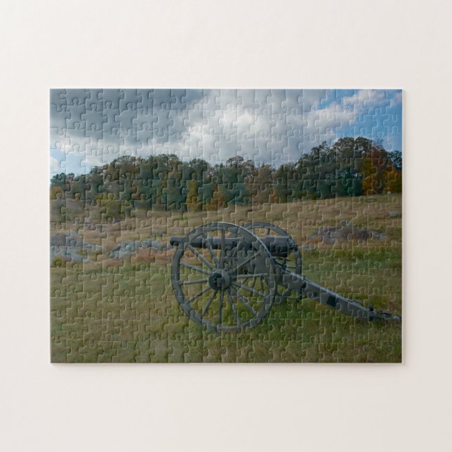 Gettysburg National Park - Fall - Cannon Jigsaw Puzzle (Horizontal)