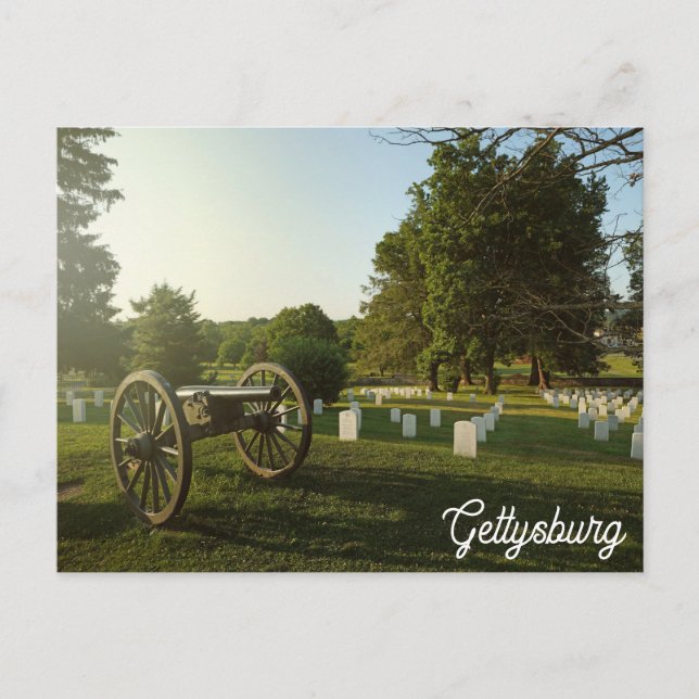 Gettysburg Pennsylvania Civil War Cemetery Postcard (Front)