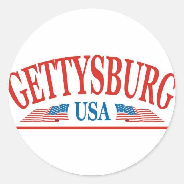 Gettysburg Pennsylvania USA Classic Round Sticker (Front)