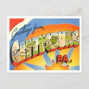 Gettysburg, Pennsylvania Vintage Big Letters Postcard