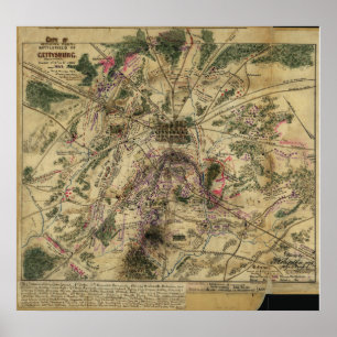 Gettysburg Plan Poster