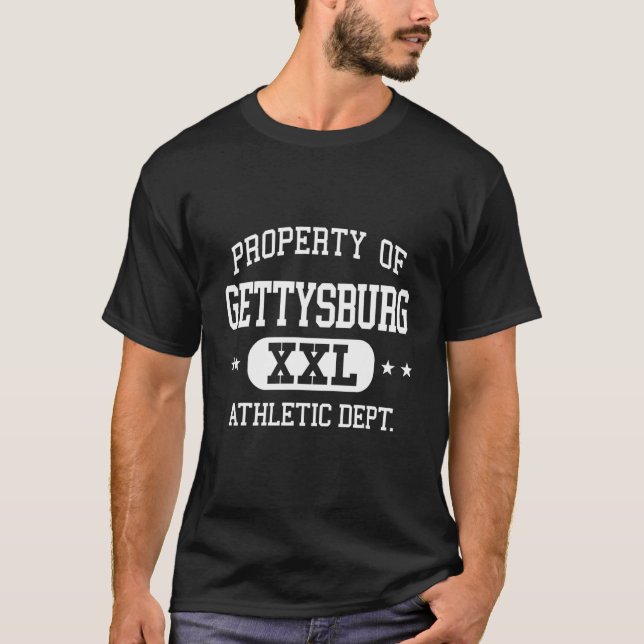 Gettysburg Retro Athletic Property Dept T-Shirt (Front)