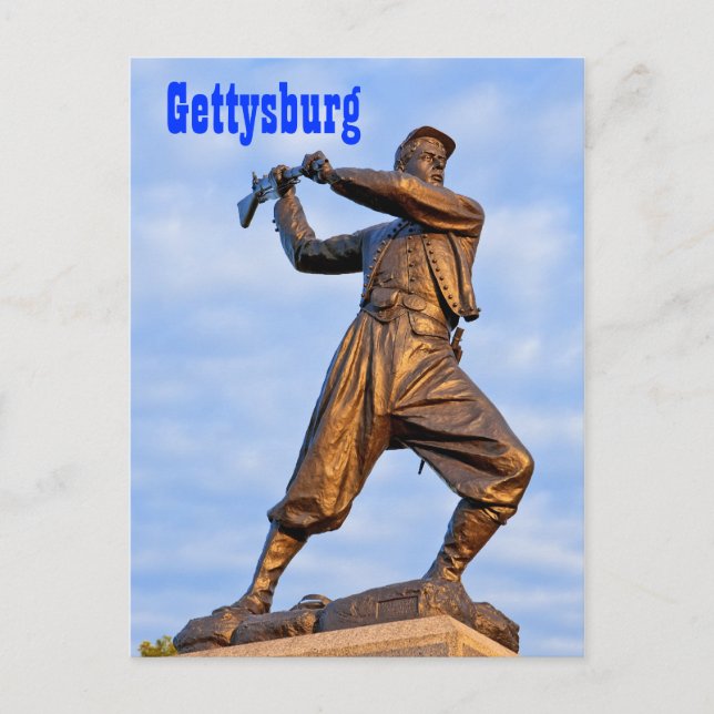 Gettysburg Statue IV Postcard (Front)