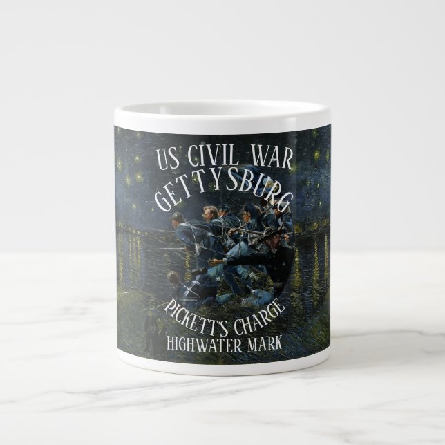 GETTYSBURG US CIVIL WAR PICKETT'S CHARGE LARGE COFFEE MUG (Front)