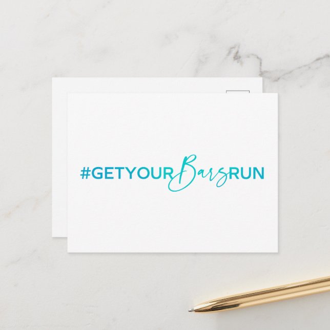 #GetYourBarsRun Carte postale (Devant/Arrière en situation)