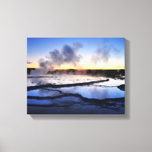 Geyser Smoke at Sunset Canvas Print