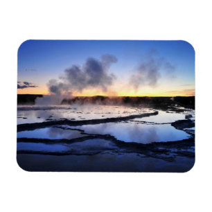 Geyser Smoke at Sunset Magnet