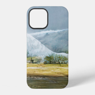 Geysers in the Kamchatka valley. Oil painting on c iPhone 12 Case