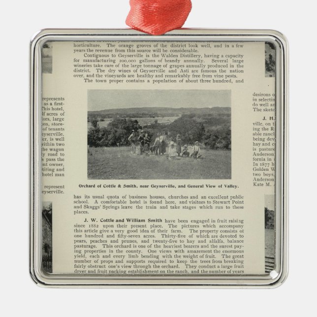 Geyserville, California Metal Ornament (Front)