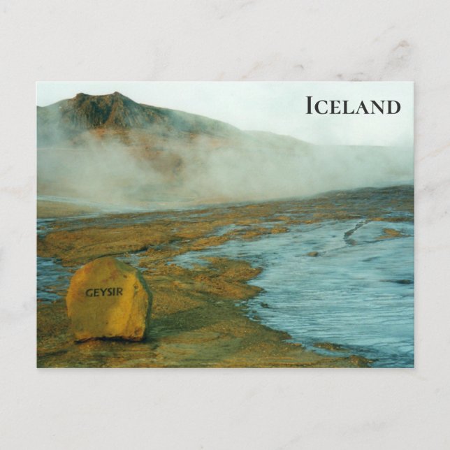 Geysir Iceland Travel Photo Postcard (Front)