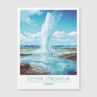 Geysir Strokkur Iceland Vintage Travel