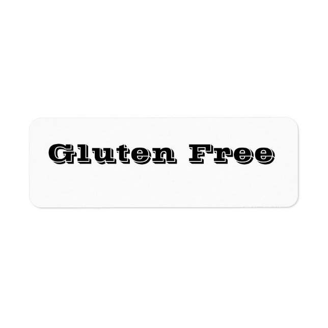 GF (Gluten Free) labels (Front)