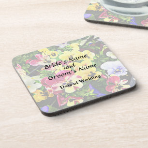 Gft_FlatOfPansiesMixedColors Coaster