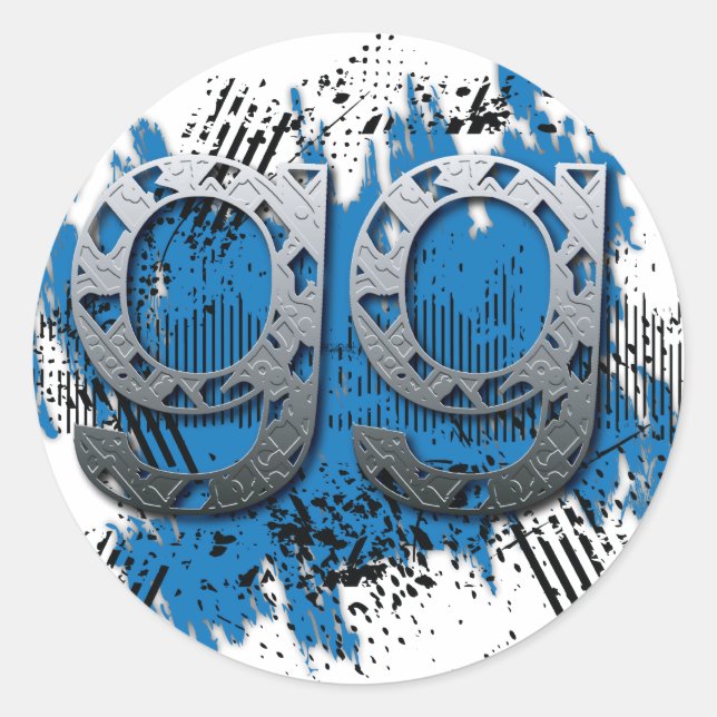 gg good game classic round sticker (Front)