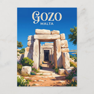 Ġgantija Temples Malta Postcard