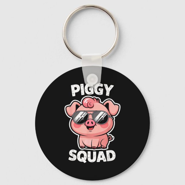 Ggy Squad G Wearing Sungles As Animal Funny Farmer Keychain (Front)