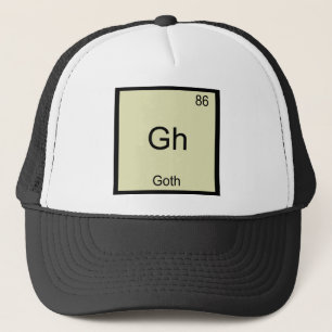 Gh - Goth Funny Chemistry Element Symbol T-Shirt Trucker Hat