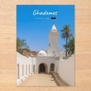 Ghadames, Libya - White Mosque Acrylic Invitations