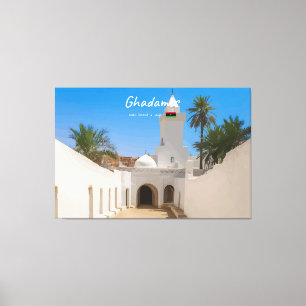 Ghadames, Libya - White Mosque Canvas Print