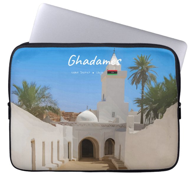 Ghadames, Libya - White Mosque Laptop Sleeve (Front)