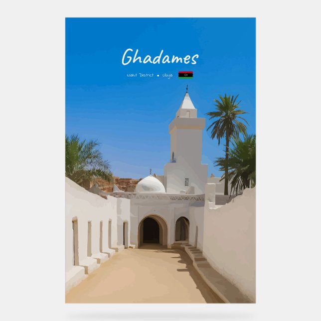 Ghadames, Libye - Mosquée Blanche (Recto)