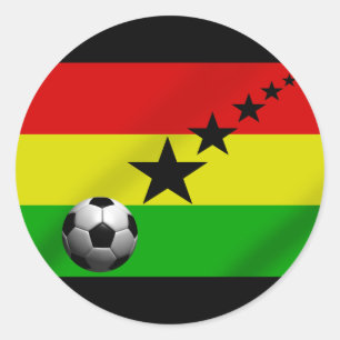 Ghana Black Stars Soccer flag Classic Round Sticker