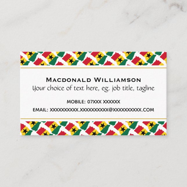 GHANA Christian Scripture John 3:16 Business Card (Front)