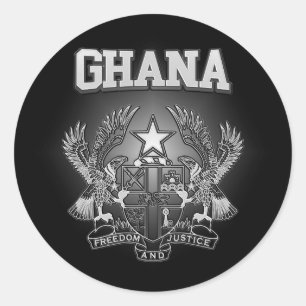 Ghana Coat of Arms Classic Round Sticker