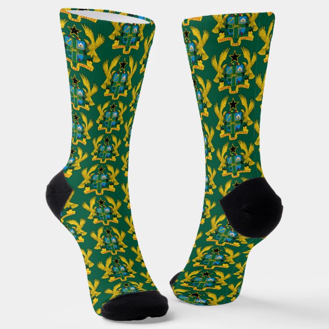 Ghana coat of arms socks (Angled)