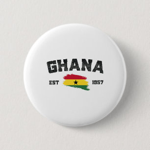 Ghana Est. 1957 Ghanaian Flag Independence Day- Gh 2 Inch Round Button
