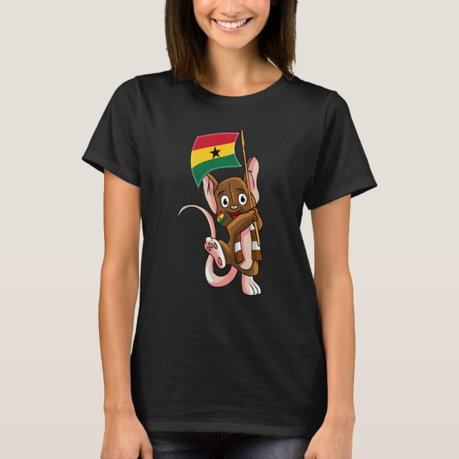Ghana Fan Mouse T-Shirt (Front)