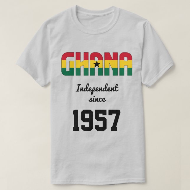 Ghana Fête de l'Indépendance Drapeau T-shirt (Design devant)