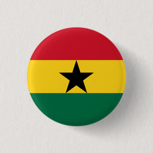 Ghana Flag 1 Inch Round Button